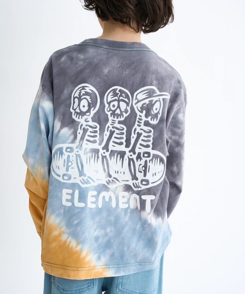 ELEMENT（エレメント）の「ELEMENT キッズ TIMBER 3 LS YOUTH ロンＴ 【2025年秋冬モデル】/エレメントキッズバックプリント長袖ロンT（Tシャツ/カットソー・キッズ・ブラック/マルチ/ホワイト・X-LARGE/LARGE/MEDIUM/SMALL）」の3枚目の写真