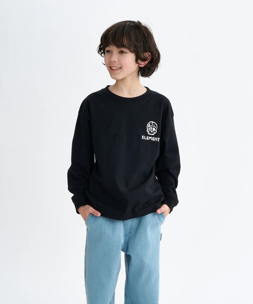 ELEMENT（エレメント）の「ELEMENT キッズ TIMBER 3 LS YOUTH ロンＴ 【2025年秋冬モデル】/エレメントキッズバックプリント長袖ロンT（Tシャツ/カットソー・キッズ・ブラック/マルチ/ホワイト・X-LARGE/LARGE/MEDIUM/SMALL）」の6枚目の写真