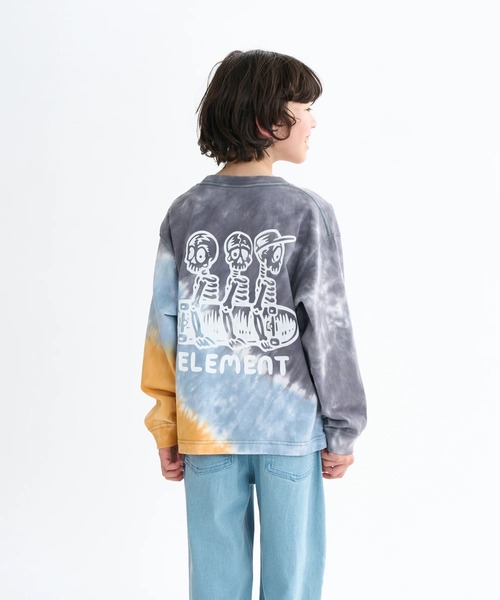 ELEMENT（エレメント）の「ELEMENT キッズ TIMBER 3 LS YOUTH ロンＴ 【2025年秋冬モデル】/エレメントキッズバックプリント長袖ロンT（Tシャツ/カットソー・キッズ・ブラック/マルチ/ホワイト・X-LARGE/LARGE/MEDIUM/SMALL）」の8枚目の写真