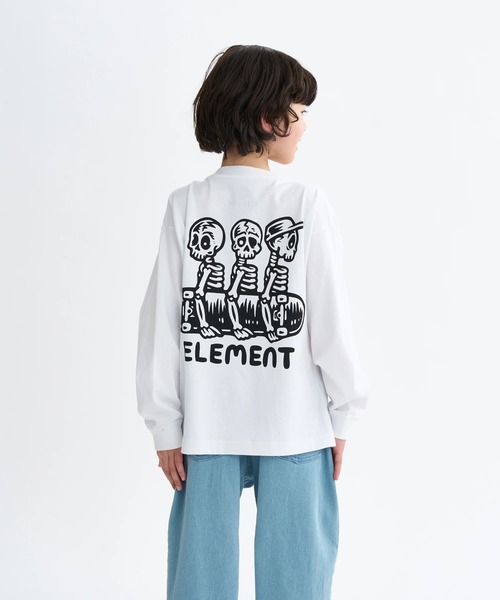 ELEMENT（エレメント）の「ELEMENT キッズ TIMBER 3 LS YOUTH ロンＴ 【2025年秋冬モデル】/エレメントキッズバックプリント長袖ロンT（Tシャツ/カットソー・キッズ・ブラック/マルチ/ホワイト・X-LARGE/LARGE/MEDIUM/SMALL）」の5枚目の写真