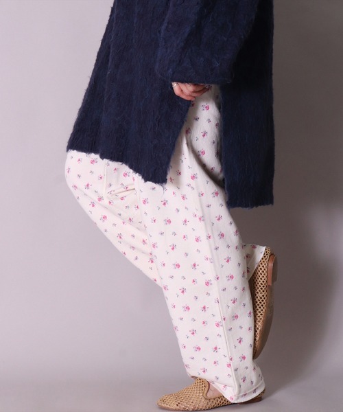 JEMORGAN(ジェーイーモーガン)の「(LK)【JEMORGAN】小花柄 ガーゼ裏毛 パンツ(スウェットパンツ・レディース・パープル系1/ブルー系1/ブルー系2/パープル系2/ライラック系1・FREE)」の3枚目の写真