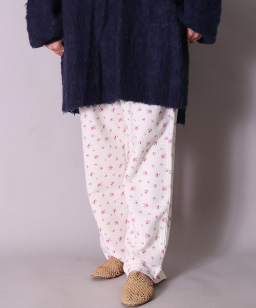 JEMORGAN(ジェーイーモーガン)の「(LK)【JEMORGAN】小花柄 ガーゼ裏毛 パンツ(スウェットパンツ・レディース・パープル系1/ブルー系1/ブルー系2/パープル系2/ライラック系1・FREE)」の13枚目の写真