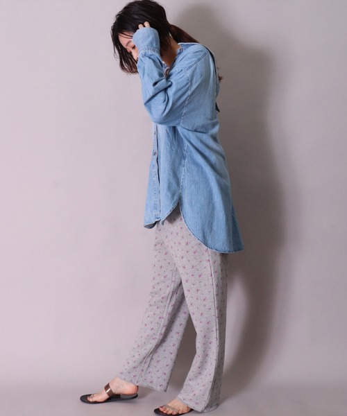 JEMORGAN(ジェーイーモーガン)の「(LK)【JEMORGAN】小花柄 ガーゼ裏毛 パンツ(スウェットパンツ・レディース・パープル系1/ブルー系1/ブルー系2/パープル系2/ライラック系1・FREE)」の16枚目の写真