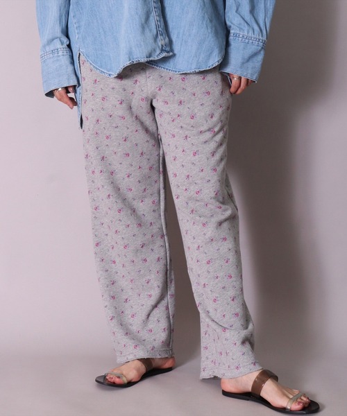 JEMORGAN(ジェーイーモーガン)の「(LK)【JEMORGAN】小花柄 ガーゼ裏毛 パンツ(スウェットパンツ・レディース・パープル系1/ブルー系1/ブルー系2/パープル系2/ライラック系1・FREE)」の17枚目の写真
