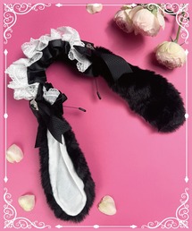 MAISON SELECT（メゾンセレクト）の「9C40 たれ耳うさぎ リボン フリル レース カチューシャ ロリィタ コスプレ（カチューシャ）」