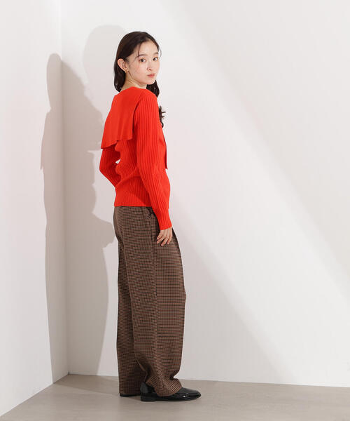 N.(N. Natural Beauty Basic)(エヌエヌナチュラルビューティーベーシック)の「セーラーカラーニット(ニット/セーター・レディース・ブラウン/オレンジ/グレー・MEDIUM)」の13枚目の写真