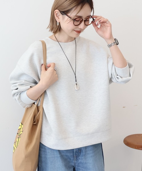 AMERICAN HOLIC（アメリカンホリック）の「【WEB限定】サイドスリットポンチプルオーバー（スウェット・レディース・ホワイト系その他/杢グレー/グレー系その他2/ブラック/ダークグリーン・M/L）」の2枚目の写真