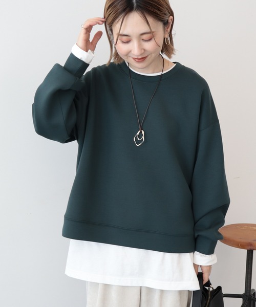 AMERICAN HOLIC（アメリカンホリック）の「【WEB限定】サイドスリットポンチプルオーバー（スウェット・レディース・ホワイト系その他/杢グレー/グレー系その他2/ブラック/ダークグリーン・M/L）」の5枚目の写真