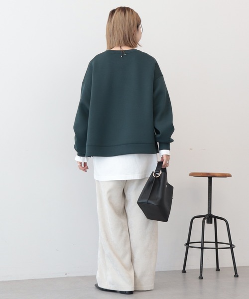 AMERICAN HOLIC（アメリカンホリック）の「【WEB限定】サイドスリットポンチプルオーバー（スウェット・レディース・ホワイト系その他/杢グレー/グレー系その他2/ブラック/ダークグリーン・M/L）」の17枚目の写真