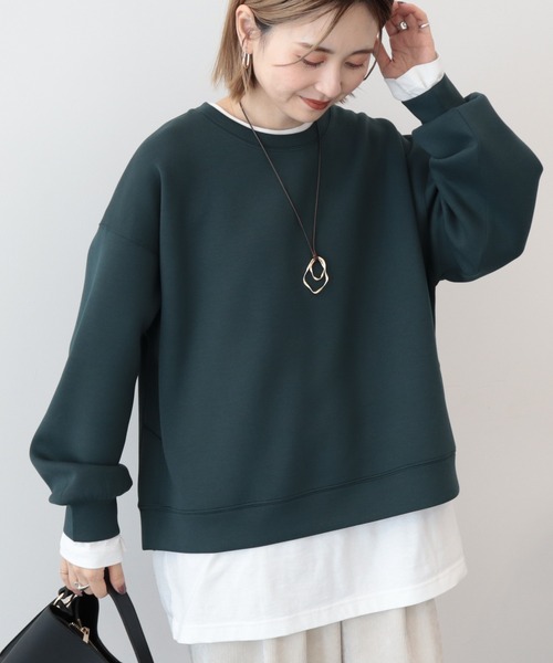 AMERICAN HOLIC（アメリカンホリック）の「【WEB限定】サイドスリットポンチプルオーバー（スウェット・レディース・ホワイト系その他/杢グレー/グレー系その他2/ブラック/ダークグリーン・M/L）」の6枚目の写真