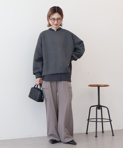 AMERICAN HOLIC（アメリカンホリック）の「【WEB限定】サイドスリットポンチプルオーバー（スウェット・レディース・ホワイト系その他/杢グレー/グレー系その他2/ブラック/ダークグリーン・M/L）」の19枚目の写真