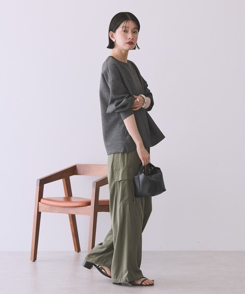 人気商品】GANNI サイドスリットボリュームスリーブプルオーバー