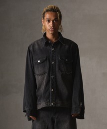GRANCY ブラウン デニム L完売品 GRANCY ジーンズ 「GRANCY」Sweat Docking Design Damage Buggy