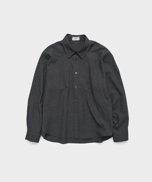 CONZ(コンズ)の「COMPACT FIT WOOL PANEL SHIRT(シャツ/ブラウス・メンズ・ダークグレー/チェック/ブラック・1/2/3)」の2枚目の写真