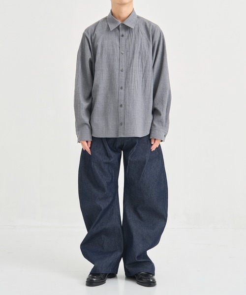 CONZ(コンズ)の「COMPACT FIT WOOL PANEL SHIRT(シャツ/ブラウス・メンズ・ダークグレー/チェック/ブラック・1/2/3)」の17枚目の写真