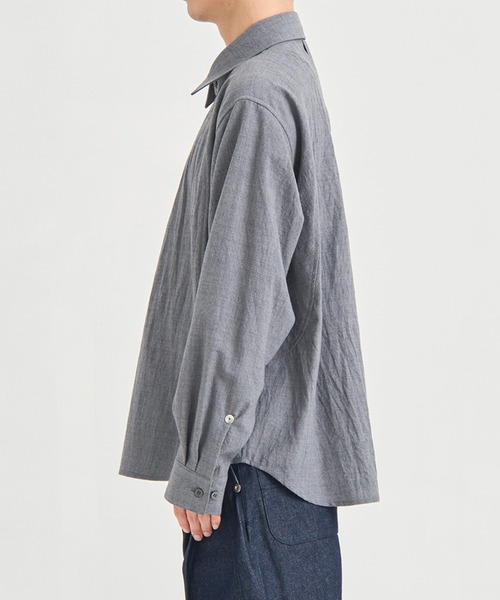 CONZ(コンズ)の「COMPACT FIT WOOL PANEL SHIRT(シャツ/ブラウス・メンズ・ダークグレー/チェック/ブラック・1/2/3)」の15枚目の写真