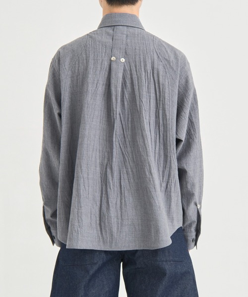 CONZ(コンズ)の「COMPACT FIT WOOL PANEL SHIRT(シャツ/ブラウス・メンズ・ダークグレー/チェック/ブラック・1/2/3)」の14枚目の写真