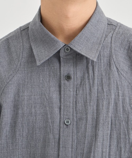 CONZ(コンズ)の「COMPACT FIT WOOL PANEL SHIRT(シャツ/ブラウス・メンズ・ダークグレー/チェック/ブラック・1/2/3)」の13枚目の写真