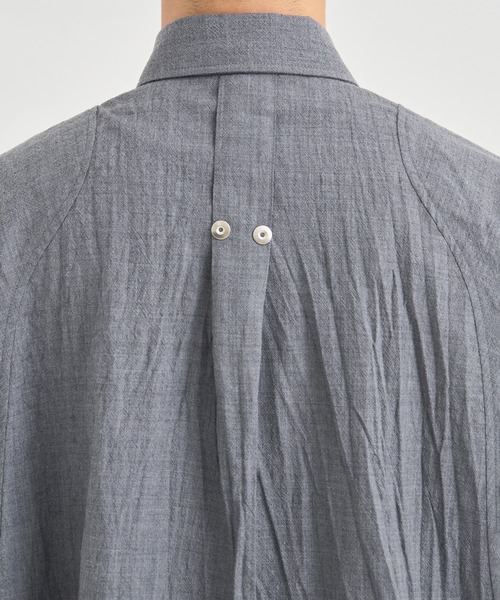 CONZ(コンズ)の「COMPACT FIT WOOL PANEL SHIRT(シャツ/ブラウス・メンズ・ダークグレー/チェック/ブラック・1/2/3)」の11枚目の写真