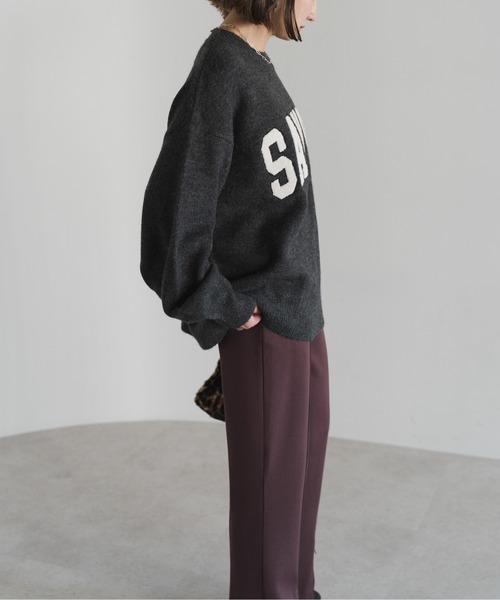 Bonjour Sagan（ボンジュールサガン）の「サガラ刺繍ニットプルオーバー（ニット/セーター・レディース・ライトベージュ/チャコールグレー/ライトグレー・FREE）」の9枚目の写真