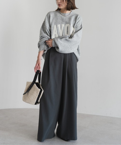 Bonjour Sagan（ボンジュールサガン）の「サガラ刺繍ニットプルオーバー（ニット/セーター・レディース・ライトベージュ/チャコールグレー/ライトグレー・FREE）」の13枚目の写真