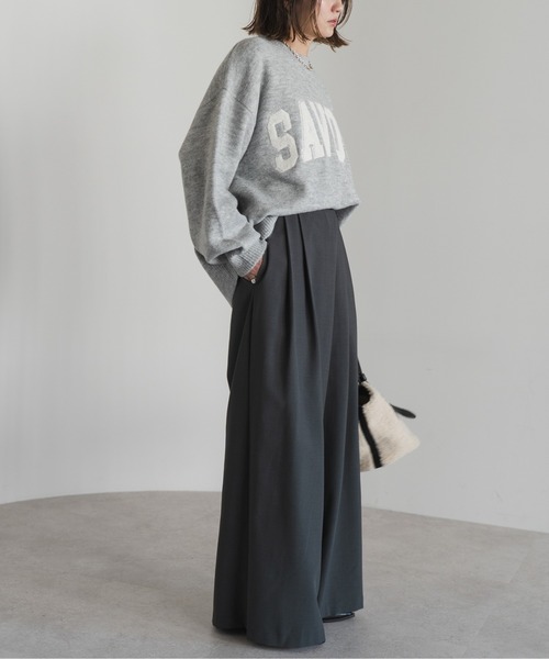 Bonjour Sagan（ボンジュールサガン）の「サガラ刺繍ニットプルオーバー（ニット/セーター・レディース・ライトベージュ/チャコールグレー/ライトグレー・FREE）」の16枚目の写真