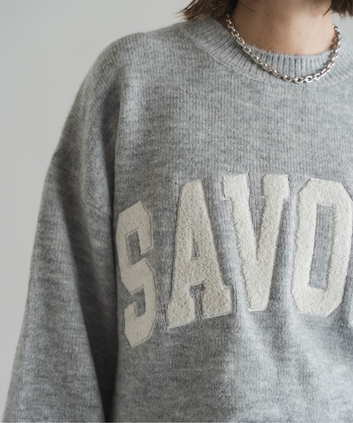 Bonjour Sagan（ボンジュールサガン）の「サガラ刺繍ニットプルオーバー（ニット/セーター・レディース・ライトベージュ/チャコールグレー/ライトグレー・FREE）」の21枚目の写真