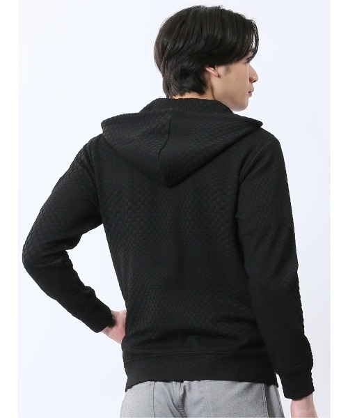 セール】【ストレッチ】レノマオム ランダムジャガード フルジップ