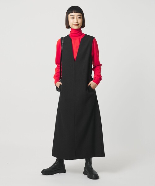 BEAUTY&YOUTH UNITED ARROWS(ビューティーアンドユースユナイテッドアローズ)の「ポリエステルツイードライク ジャンパースカート(ジャンパースカート・レディース・ダークグレー/ブラック/モカ・M/S/XS)」の9枚目の写真