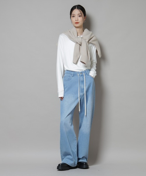 NANO universe(ナノユニバース)の「吸湿発熱クルーネックロングスリーブTシャツ(Tシャツ/カットソー・レディース・グレー/ホワイト/ブラック・FREE)」の16枚目の写真