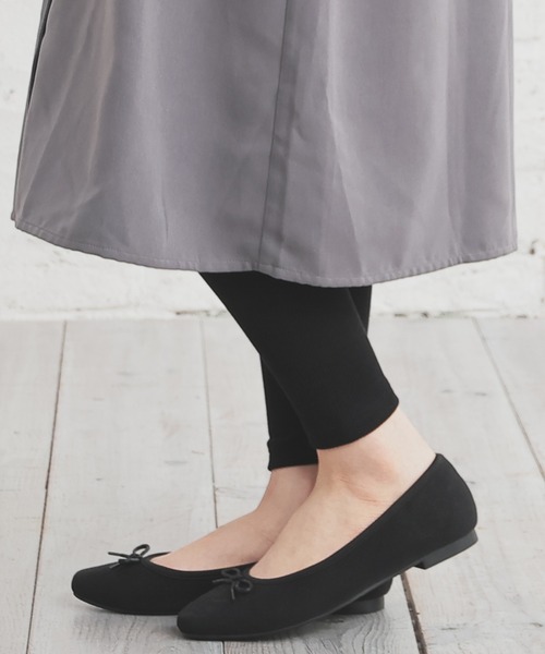 Honeys(ハニーズ)の「【ハニぽか・静電気軽減加工・吸湿発熱・保温】あったか発熱レギンス(レギンス/スパッツ・レディース・スミクロ/ブラック・S/M/LL/L)」の5枚目の写真