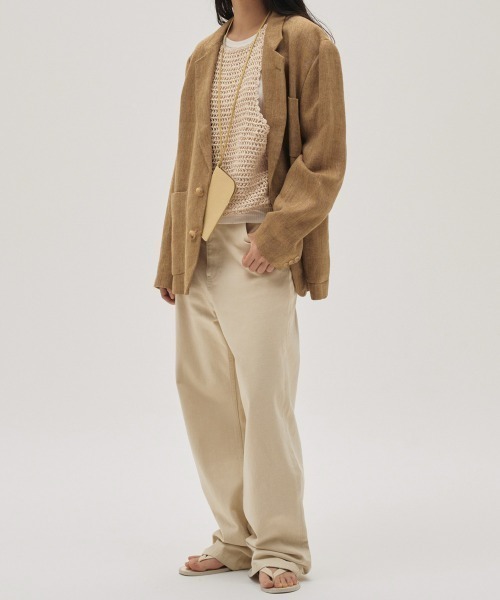 TODAYFUL（トゥデイフル）の「Boyfriend Linen Jacket（テーラードジャケット・レディース・キナリ/ブラック/ベージュ・36inch/38inch）」の5枚目の写真