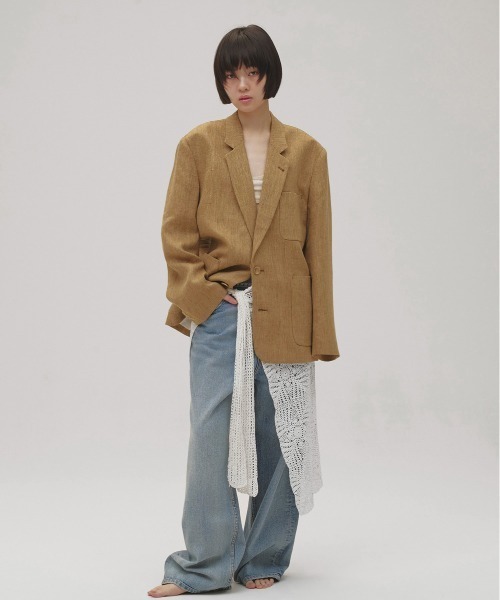 TODAYFUL（トゥデイフル）の「Boyfriend Linen Jacket（テーラードジャケット・レディース・キナリ/ブラック/ベージュ・36inch/38inch）」の12枚目の写真