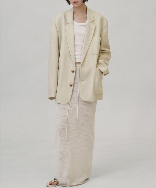 TODAYFUL（トゥデイフル）の「Boyfriend Linen Jacket（テーラードジャケット・レディース・キナリ/ブラック/ベージュ・36inch/38inch）」の14枚目の写真