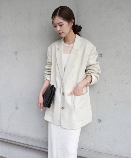 Boyfriend Linen Jacket（テーラードジャケット）｜TODAYFUL（トゥデイ