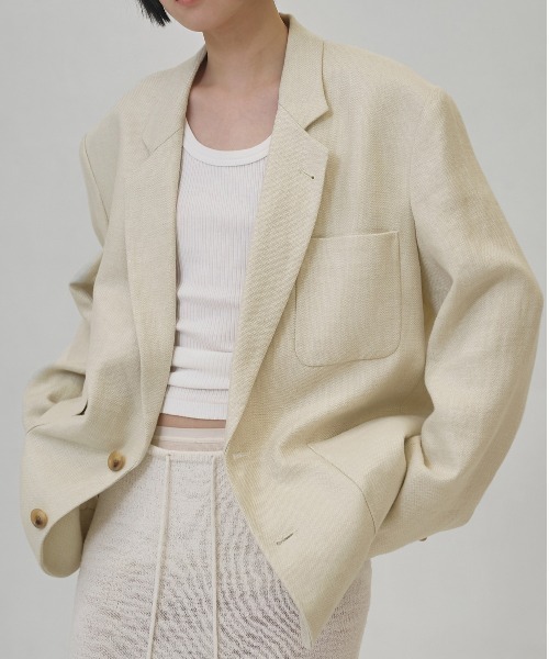 Boyfriend Linen Jacket（テーラードジャケット）｜TODAYFUL（トゥデイ
