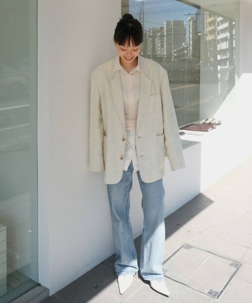 Boyfriend Linen Jacket（テーラードジャケット）｜TODAYFUL（トゥデイ