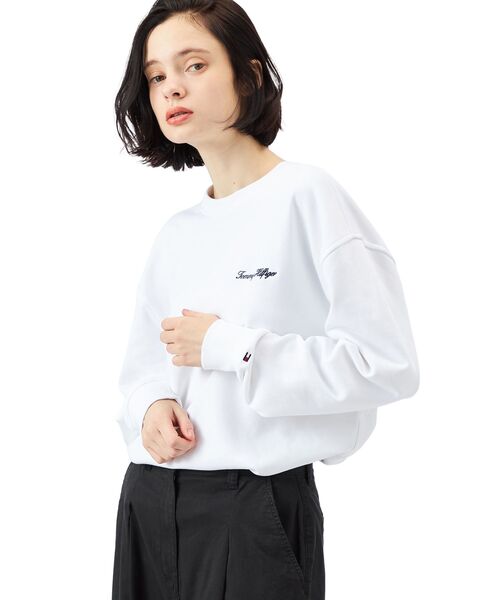 TOMMY HILFIGER(トミーヒルフィガー)の「【オンライン限定】裏毛スモールロゴスウェット(スウェット・メンズ・ブラック/グリーン/ホワイト・MEDIUM/X-LARGE/LARGE/SMALL)」の2枚目の写真