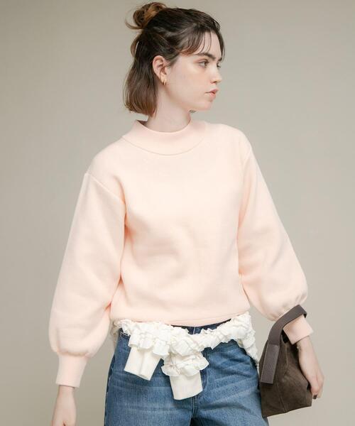 URBAN RESEARCH Sonny Label(アーバンリサーチサニーレーベル)の「モックネックスウェットライクニットプルオーバー(ニット/セーター・レディース・グレー/チャコールグレー/ライトピンク・FREE)」の20枚目の写真