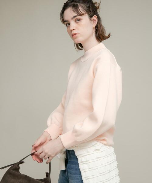 URBAN RESEARCH Sonny Label(アーバンリサーチサニーレーベル)の「モックネックスウェットライクニットプルオーバー(ニット/セーター・レディース・グレー/チャコールグレー/ライトピンク・FREE)」の19枚目の写真