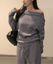 オフショルダー　セットアップ　ハンドメイド オフショルダー セットアップ ハンドメイド オフショルダー
