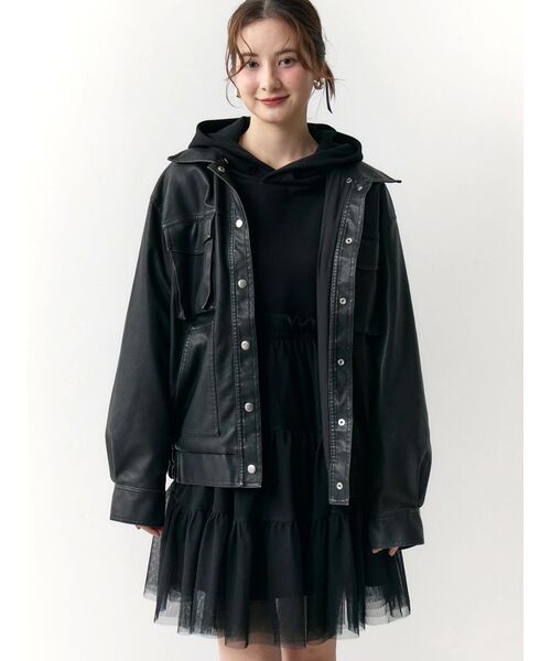 希空着用CALNAMUR 2WAYチュールオーバースウェットワンピース CALNAMUR ワンピース 2WAYチュールオーバースウェットワンピース