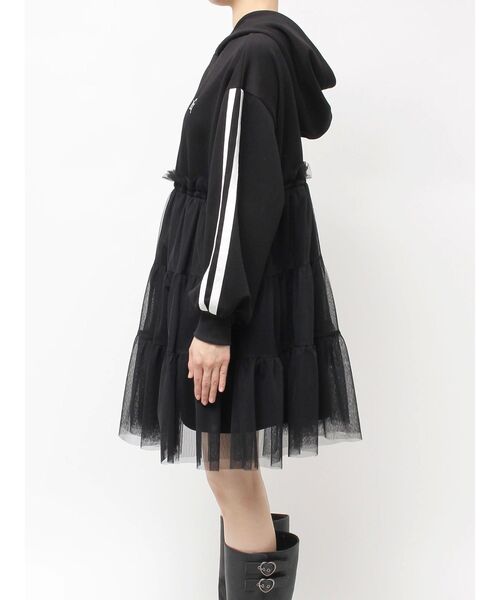 CALNAMUR(カルナムール)の「2WAYチュールオーバースウェットワンピース(ワンピース・レディース・ブラック/グレー・FREE)」の22枚目の写真