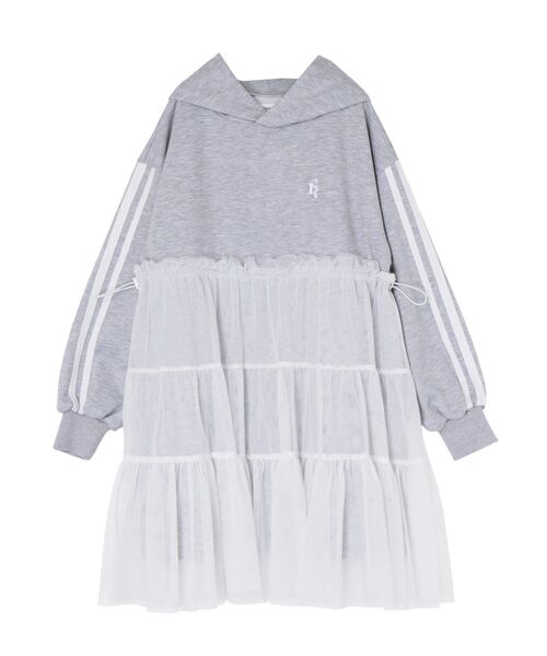 CALNAMUR(カルナムール)の「2WAYチュールオーバースウェットワンピース(ワンピース・レディース・ブラック/グレー・FREE)」の11枚目の写真