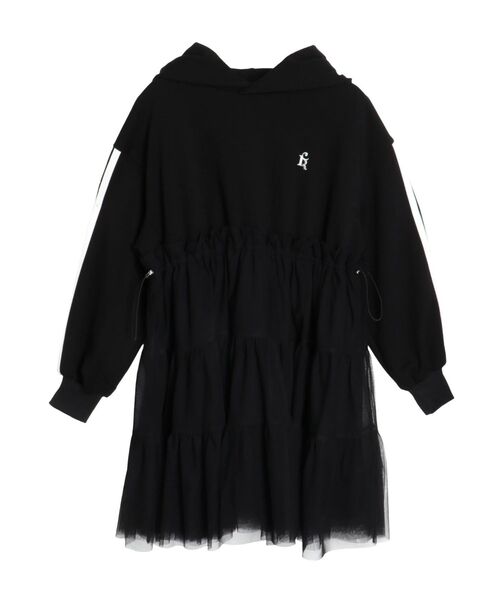 CALNAMUR(カルナムール)の「2WAYチュールオーバースウェットワンピース(ワンピース・レディース・ブラック/グレー・FREE)」の9枚目の写真