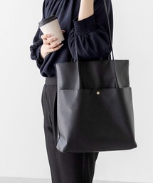 welleg（ウェレッグ）の「A4対応 シンプル フェイクレザー トートバッグ（トートバッグ）」
