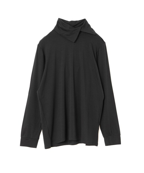 mizuiroind（ミズイロインド）の「mizuiro ind アシンメトリーシャツプルオーバー（Tシャツ/カットソー・レディース・オフホワイト/グレー/チャコールグレー/ブラック/ベージュ/ネイビー・FREE）」の2枚目の写真