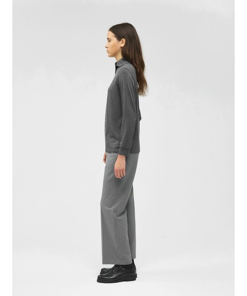mizuiroind（ミズイロインド）の「mizuiro ind アシンメトリーシャツプルオーバー（Tシャツ/カットソー・レディース・オフホワイト/グレー/チャコールグレー/ブラック/ベージュ/ネイビー・FREE）」の19枚目の写真