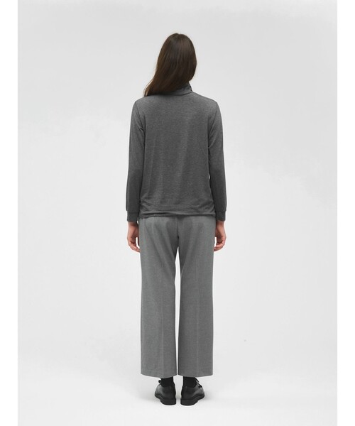 mizuiroind（ミズイロインド）の「mizuiro ind アシンメトリーシャツプルオーバー（Tシャツ/カットソー・レディース・オフホワイト/グレー/チャコールグレー/ブラック/ベージュ/ネイビー・FREE）」の20枚目の写真