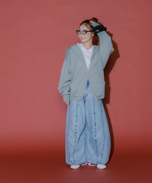 JEANASIS（ジーナシス）の「【marimo企画】ダブルZIPリボンパーカー